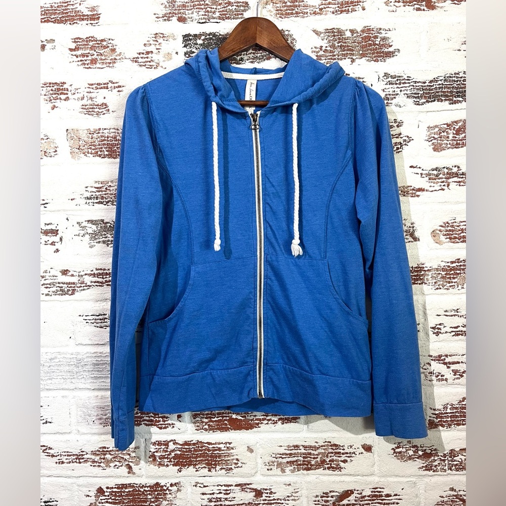 Live Love Ouray Hoodie Jacket Lightweight Zip Up Blue Long Sleeve Sz S